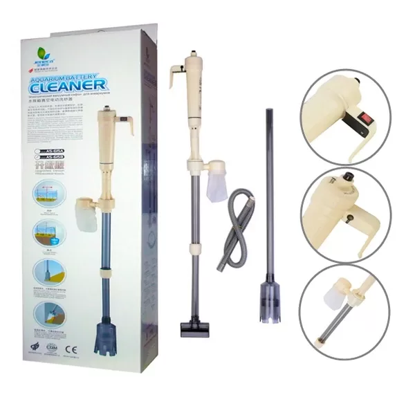 Jeneca USB Kablolu ve Pilli Akvaryum Dip Süpürgesi (52 cm)